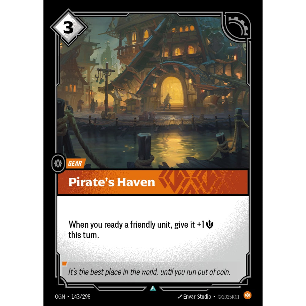Pirate's Haven OGN-143/298 Riftbound Card Game Origins Uncommon