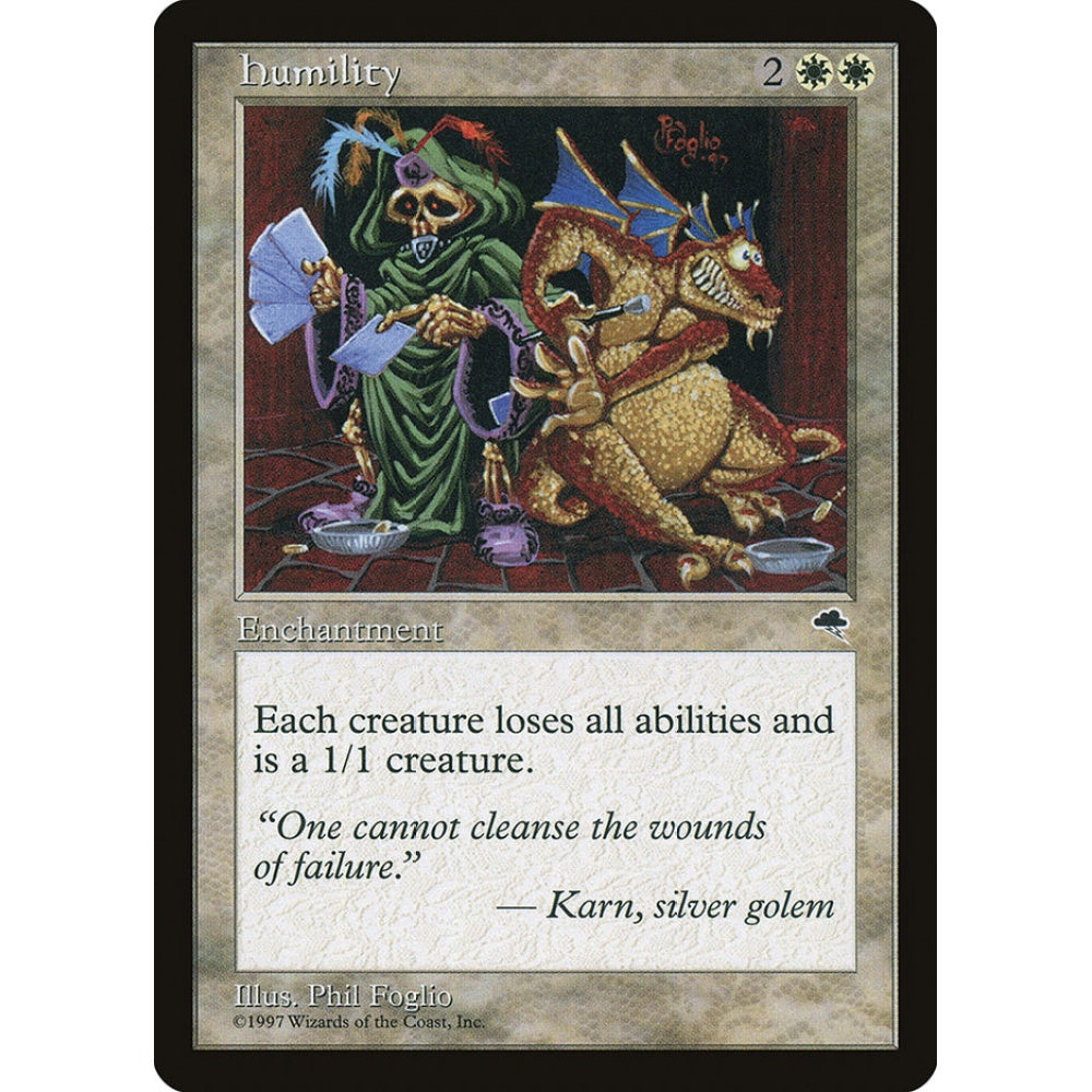 Humility rare 24 Magic the Gathering Tempest Spanish