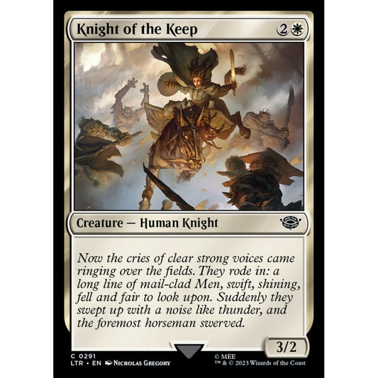 Knight of the Keep, common, 291, Magic the Gathering, The Lord of the Rings: Tales of Middle-earth