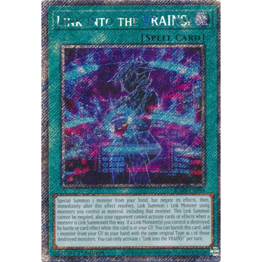 Link into the VRAINS! (Platinum Secret Rare) RA04-EN294 Platinum Rare Yu-Gi-Oh Quarter Century Stampede