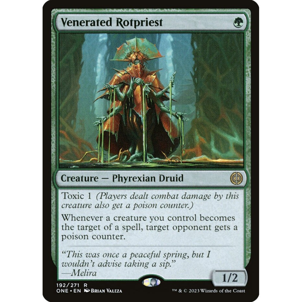 Venerated Rotpriest, rare, 192, Magic the Gathering, Phyrexia: All Will Be One
