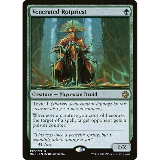 Venerated Rotpriest, rare, 192, Magic the Gathering, Phyrexia: All Will Be One