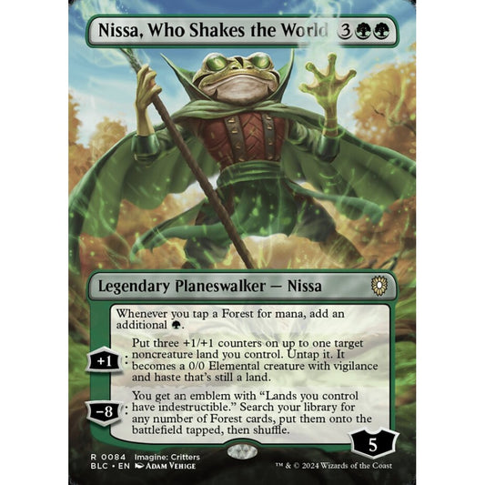 Nissa, Who Shakes the World, 84, rare, Magic: The Gathering, Bloomburrow