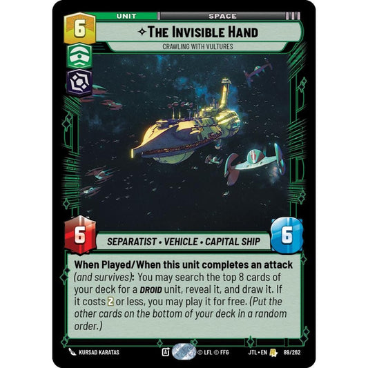 The Invisible Hand, R, JTL 089), Star Wars Unlimited