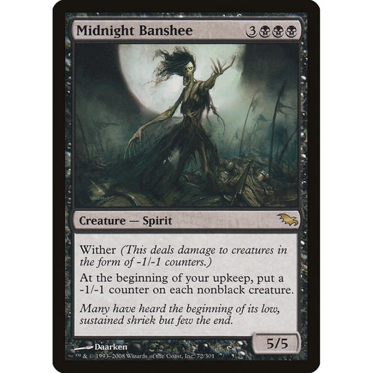 Midnight Banshee rare 72 Magic the Gathering Shadowmoor