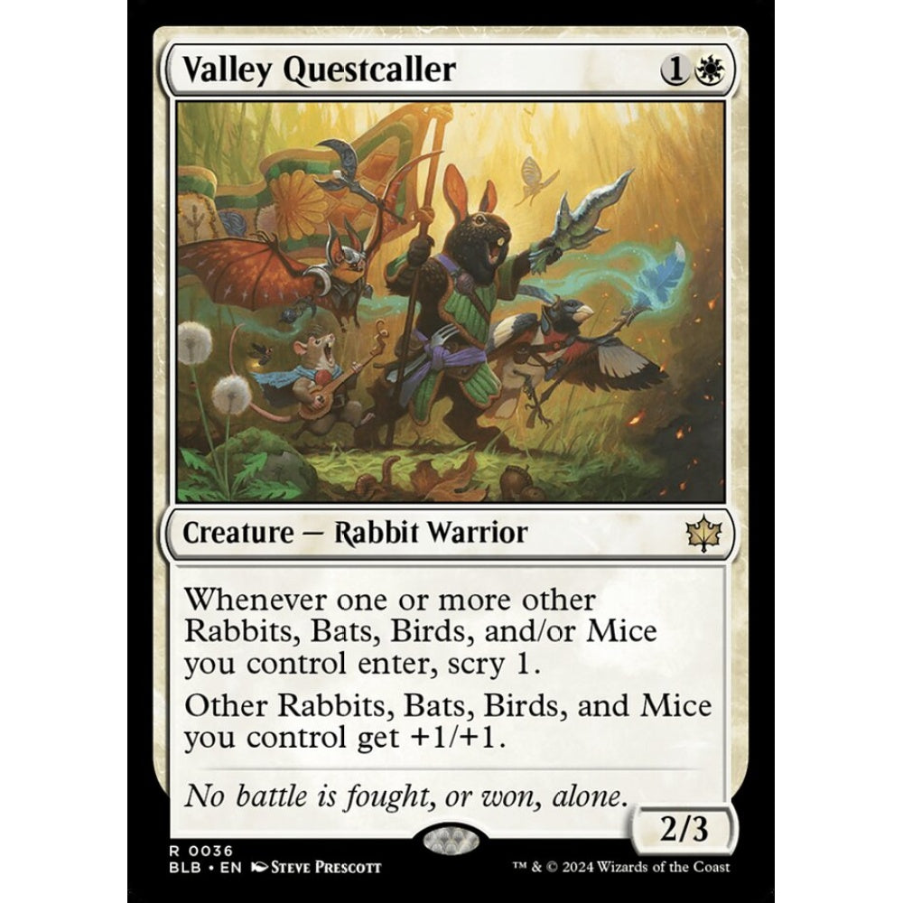 Valley Questcaller, 36, rare, Magic: The Gathering, Bloomburrow