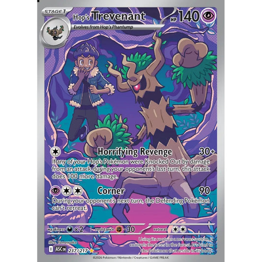 Hop's Trevenant Illustration Rare 237/217 Pokemon Card Game Ascended Heroes