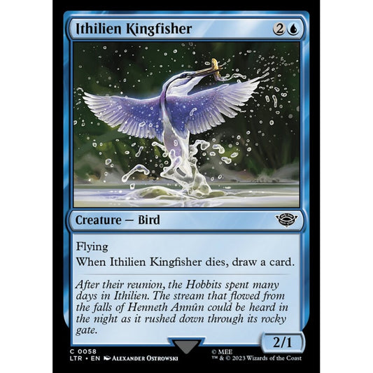 Ithilien Kingfisher, common, 58, Magic the Gathering, The Lord of the Rings: Tales of Middle-earth