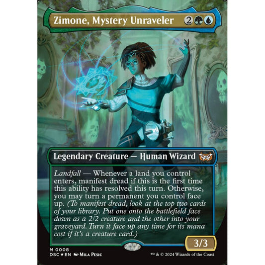 Zimone, Mystery Unraveler, 8, mythic, Magic: The Gathering, Duskmourn: House of Horror