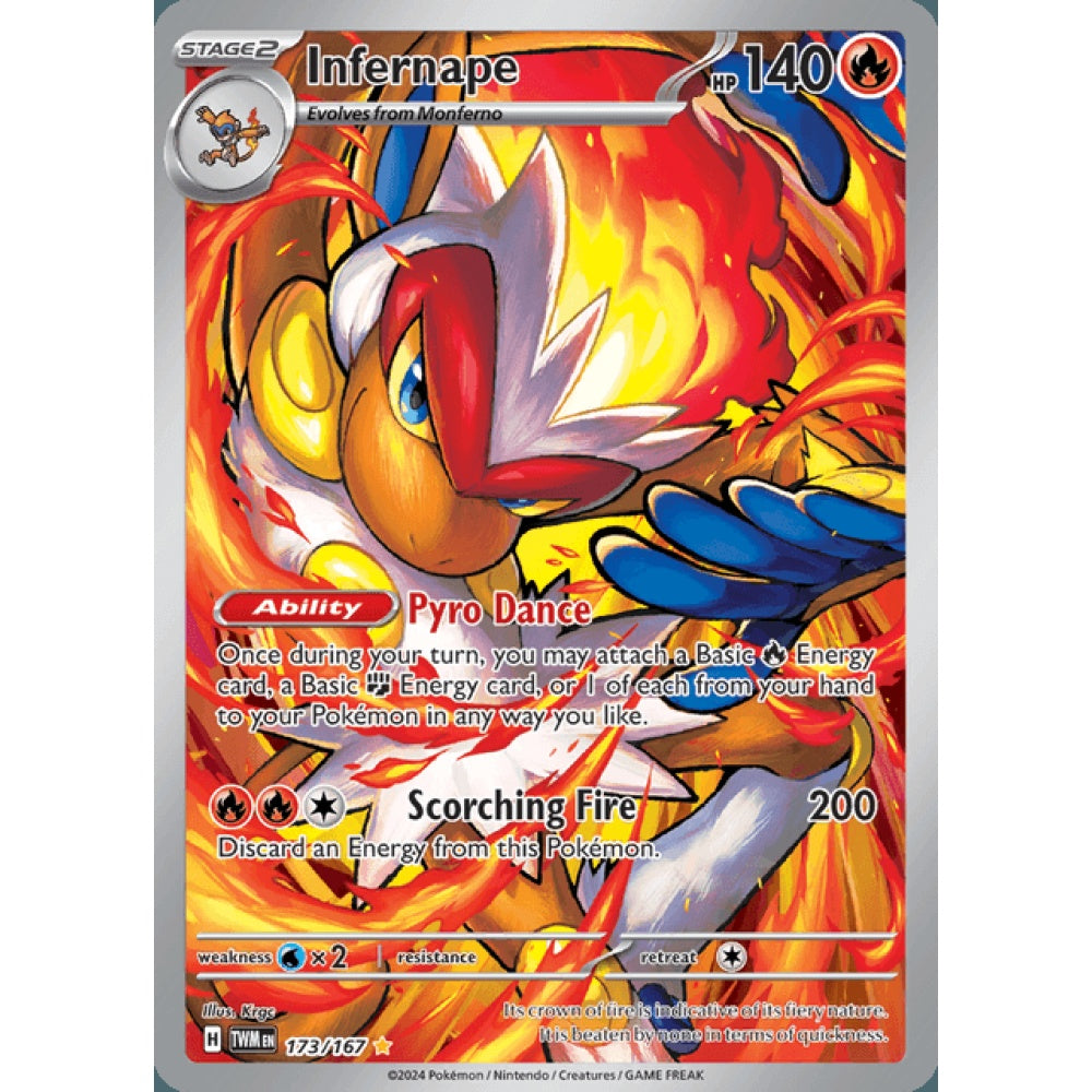 Infernape Illustration Rare 173/167 Pokemon Card Game Twilight Masquerade