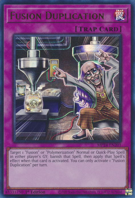 Fusion Duplication MP24-EN201 Ultra Ultra Rare Yu-Gi-Oh 25th Anniversary Tin: Dueling Mirrors in Art