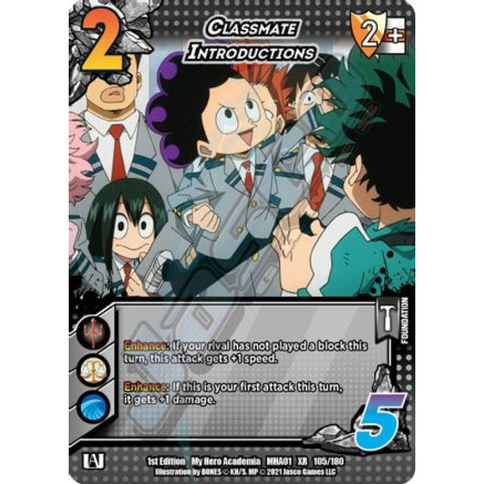 Classmate Introductions, 105/180, XR, UniVersus, MHA01 My Hero Academia