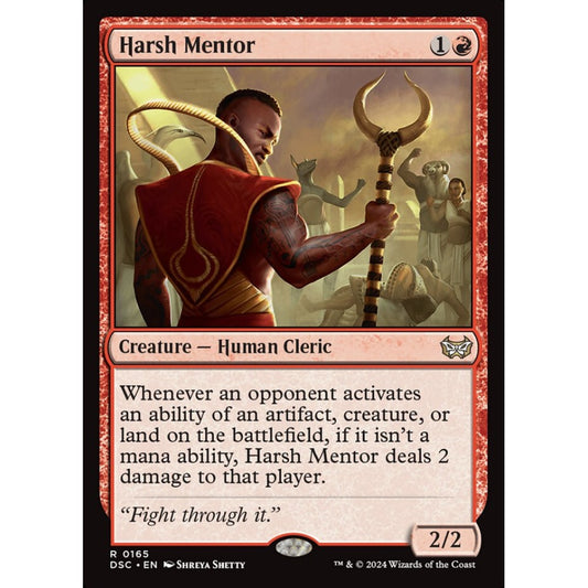 Harsh Mentor, 165, rare, Magic: The Gathering, Duskmourn: House of Horror