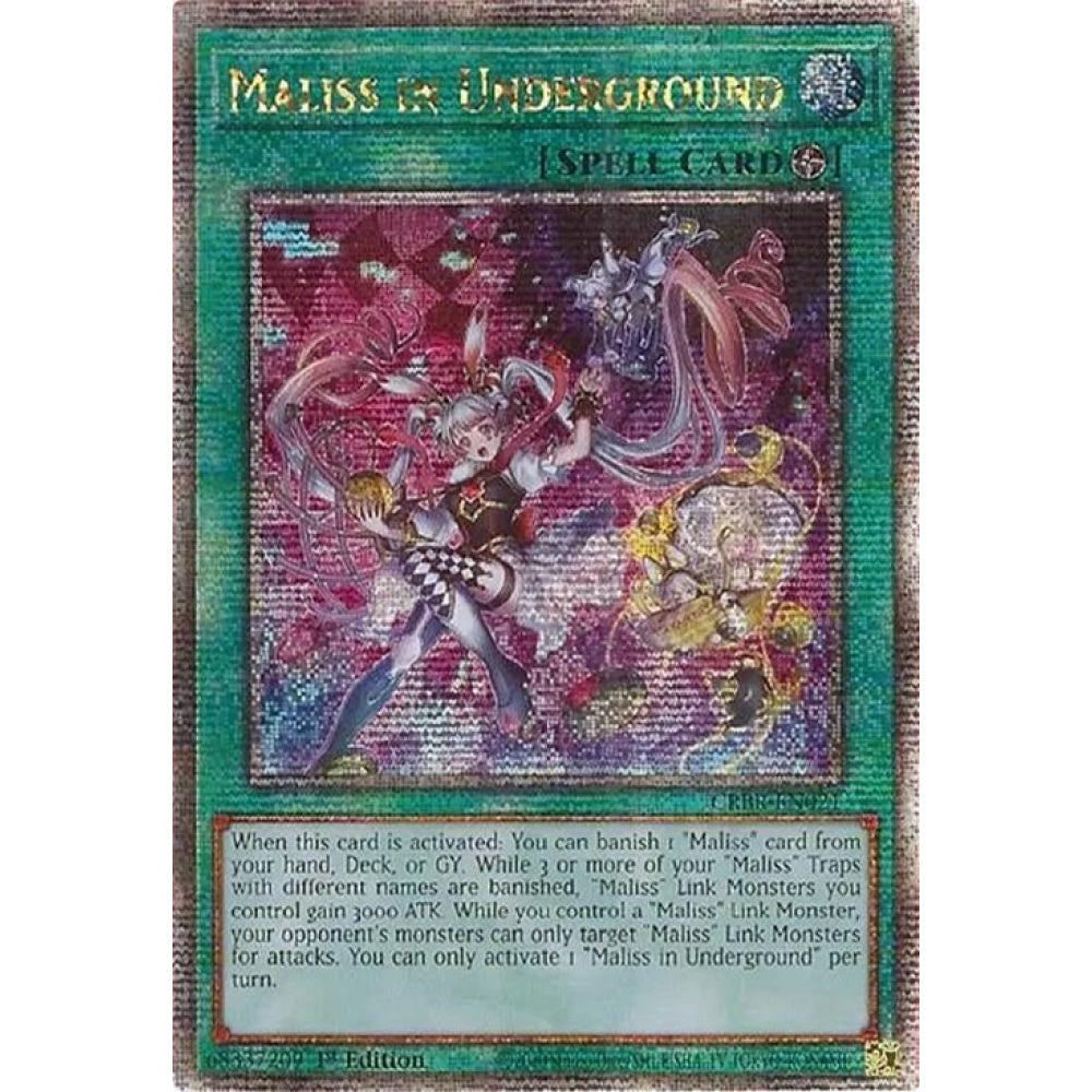 Maliss in Underground (Quarter Century Secret Rare) CRBR-EN021 QCR Yu-Gi-Oh Crossover Breakers