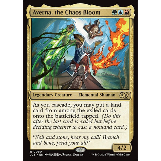 Averna, the Chaos Bloom, 80, rare, Magic: The Gathering, Foundations Jumpstart