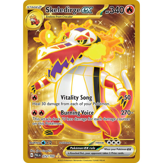 Skeledirge ex Hyper Rare 272/193 Pokemon Card Game Paldea Evolved