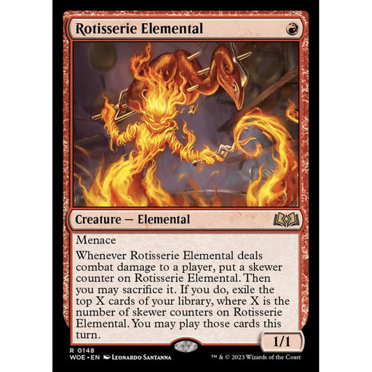 Rotisserie Elemental, rare, 148, Magic the Gathering, Wilds of Eldraine