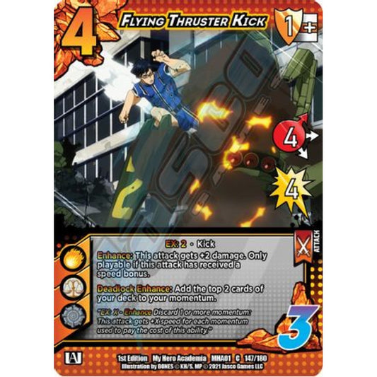 Flying Thruster Kick, 147/180, C, UniVersus, MHA01 My Hero Academia