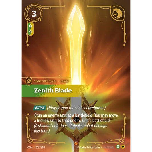 Zenith Blade OGN-262/298 Riftbound Card Game Origins Epic