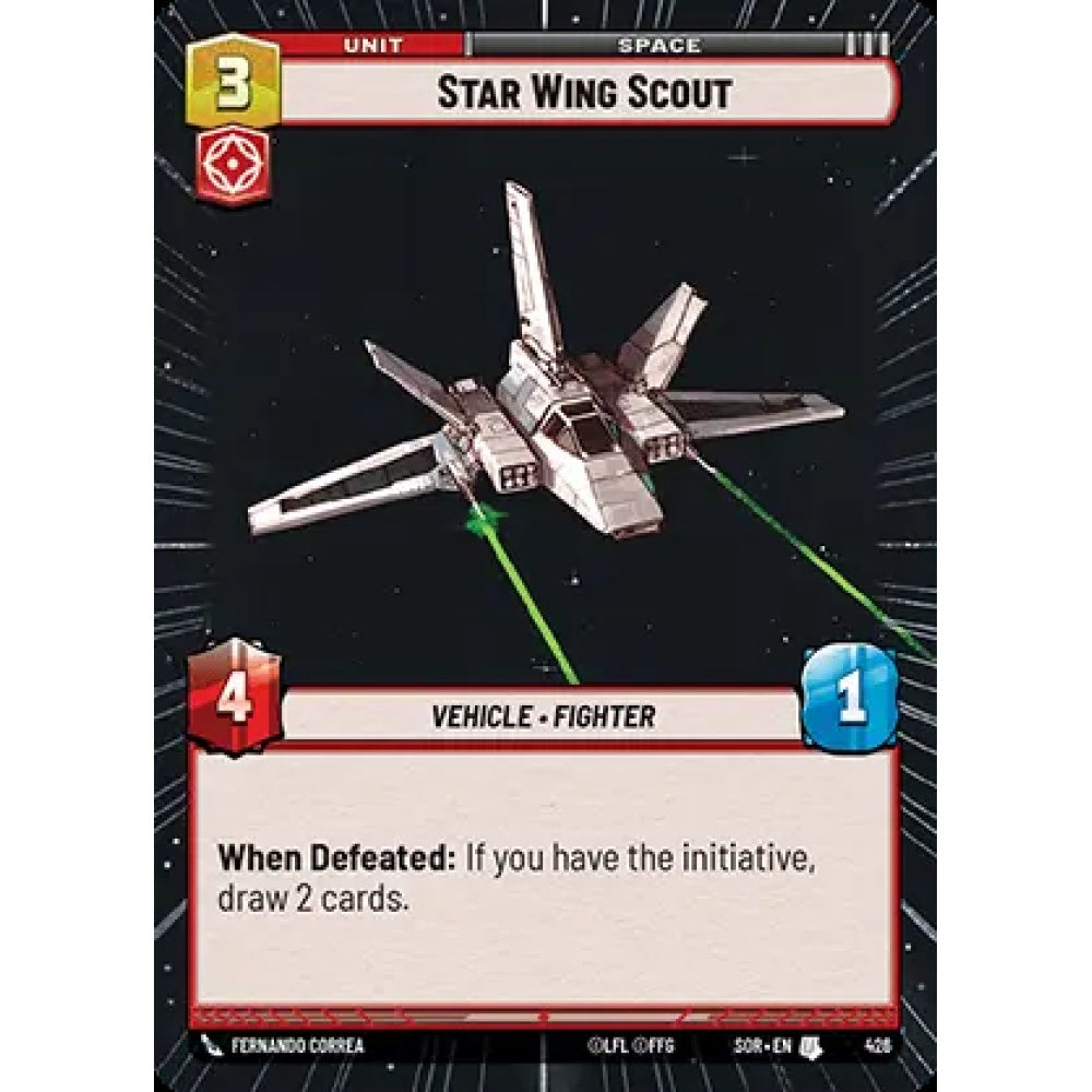 Star Wing Scout, 426, U, Star Wars Unlimited, Sparks Of Rebellion