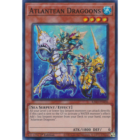 Atlantean Dragoons RA03-EN006 Super Super Rare Yu-Gi-Oh Quarter Century Bonanza in Art