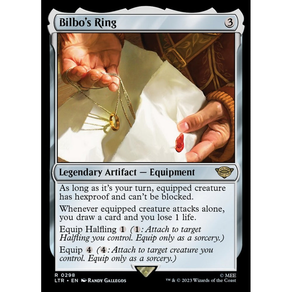 Bilbo's Ring, rare, 298, Magic the Gathering, The Lord of the Rings: Tales of Middle-earth