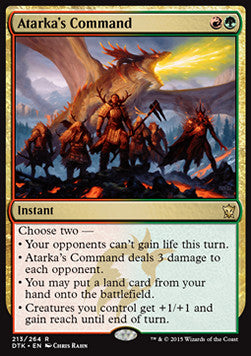 Atarka's Command - Dragons of Tarkir (Rare) [DTK-213]