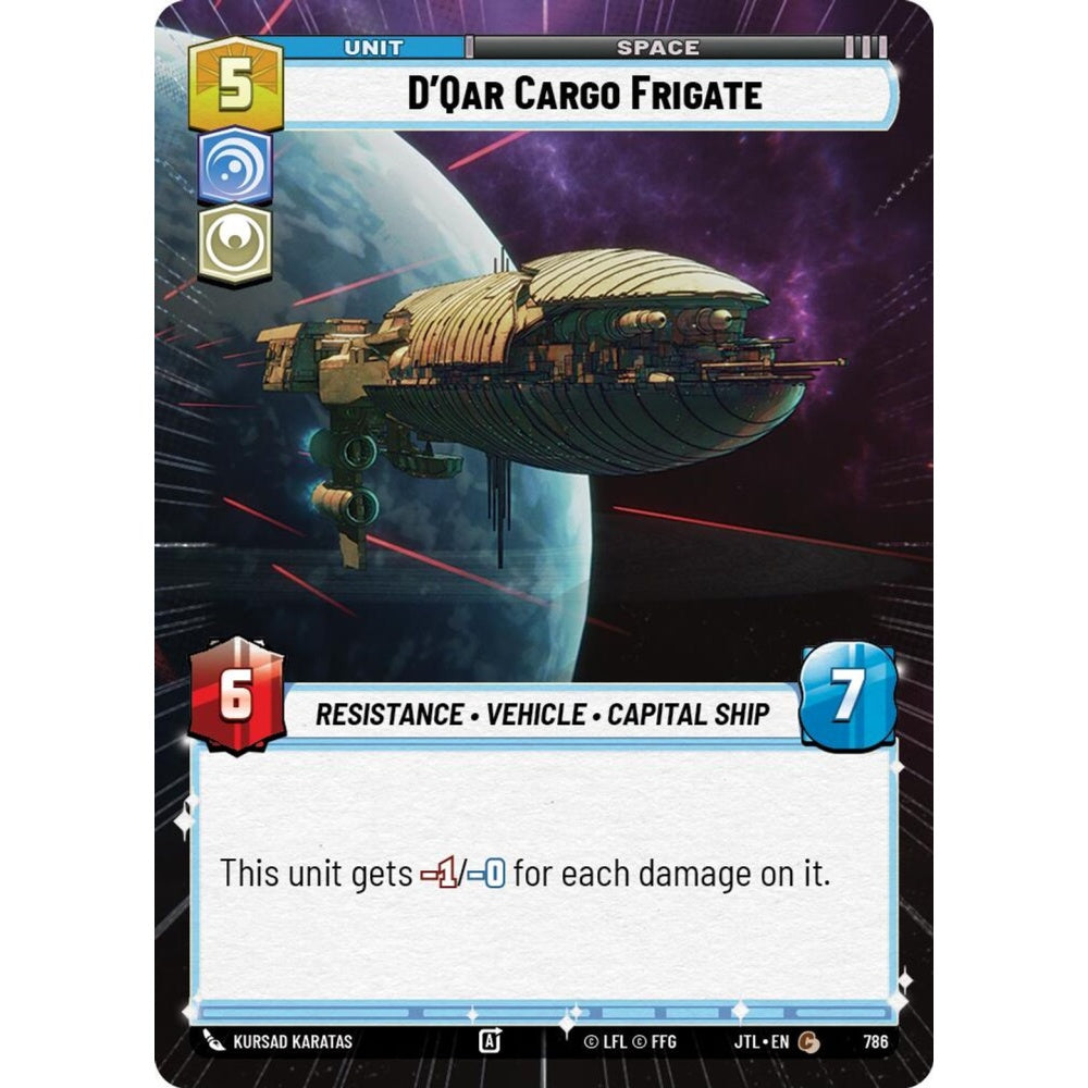 D'Qar Cargo Frigate, C, JTL 786) Hyperspace Foil, Star Wars Unlimited