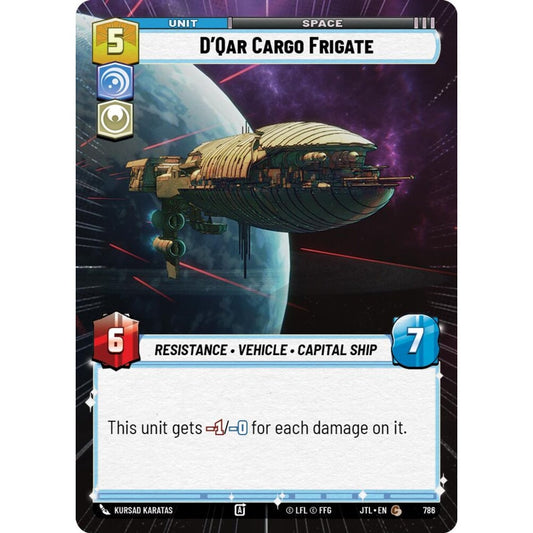 D'Qar Cargo Frigate, C, JTL 786) Hyperspace Foil, Star Wars Unlimited