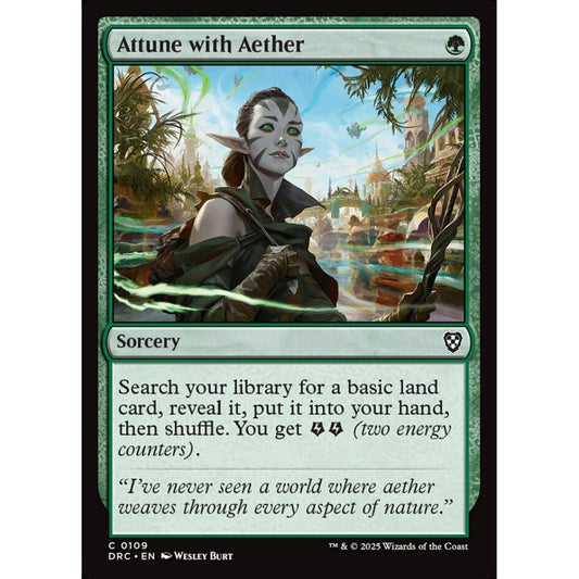 Attune with Aether, 109, common, Magic: The Gathering, Aetherdrift Commander