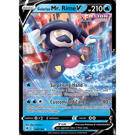 Galarian Mr. Rime V Double Rare 049/189 Pokemon Card Game Astral Radiance