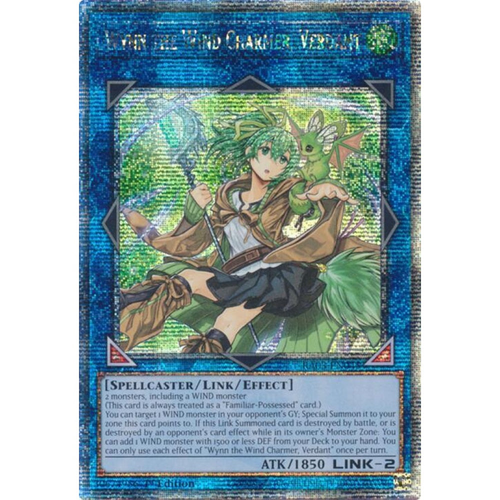 Wynn the Wind Charmer, Verdant (Quarter Century Secret Rare) RA03-EN045 QCR Yu-Gi-Oh Quarter Century Bonanza