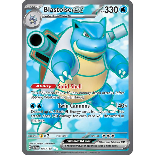 Blastoise ex Ultra Rare 184/165 Pokemon Card Game Pokémon 151