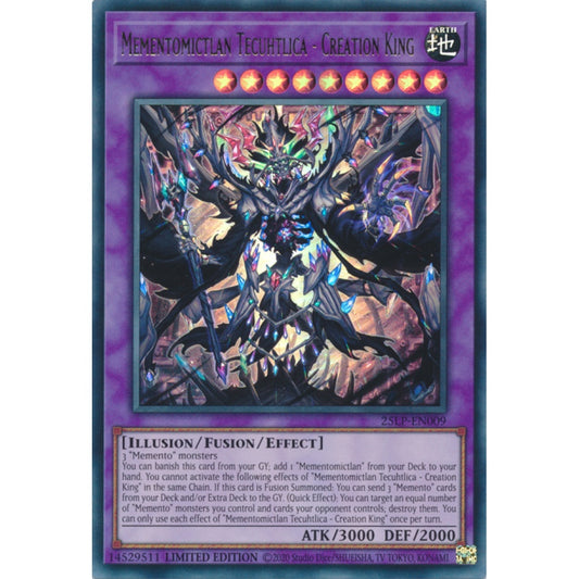 Mementomictlan Tecuhtlica - Creation King MP25-EN010 Starlight Starlight Rare Yu-Gi-Oh 2025 Mega-Pack Tin in Art