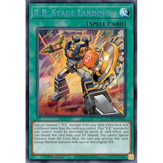 R.B. Stage Landing DUAD-EN096 Secret Secret Rare Yu-Gi-Oh Duelist's Advance in Art