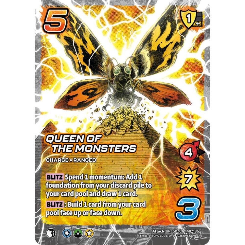 Queen of the Monsters GDZ01 148/186 GDZ01 Universus Godzilla: Reign of Kaiju Attack UR