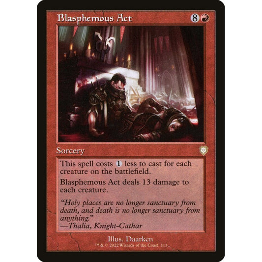 Blasphemous Act rare 113 Magic the Gathering The Brothers' War Commander