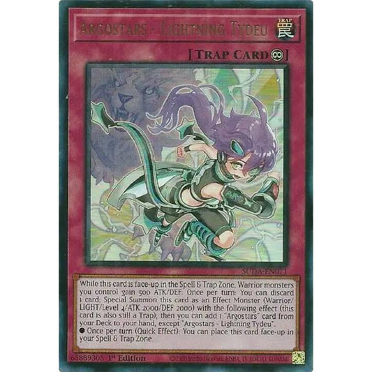 Argostars - Lightning Tydeu SUDA-EN071 Ultra Yu-Gi-Oh Supreme Darkness