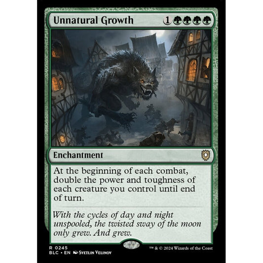 Unnatural Growth, 245, rare, Magic: The Gathering, Bloomburrow