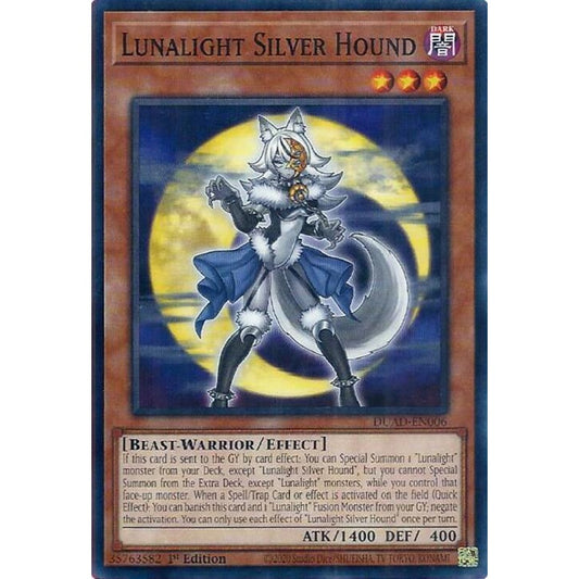 Lunalight Silver Hound DUAD-EN006 Common Yu-Gi-Oh Duelist's Advance