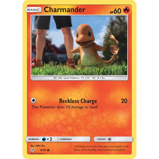 Charmander Common 4/18 Pokemon Card Game Detective Pikachu