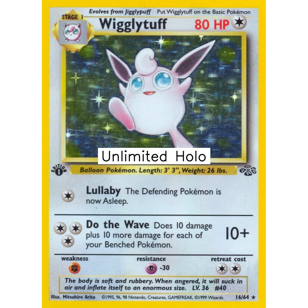 Wigglytuff Rare Holo 16/64 Pokemon Card Game Jungle