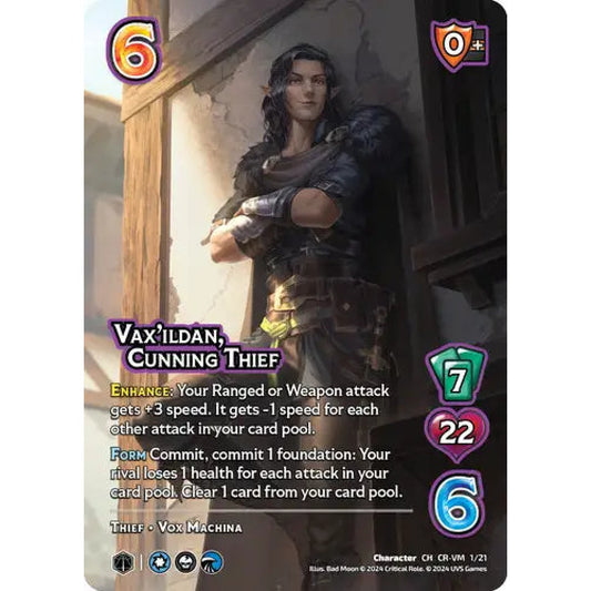 Vax'ildan, Cunning Thief, 1/21, CH, UniVersus, Critical Role Vox Machina & Mighty Nein