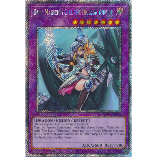 Dark Magician Girl the Dragon Knight RA03-EN258 QCR Quarter Century Secret Rare Yu-Gi-Oh Quarter Century Bonanza in Art