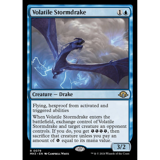 Volatile Stormdrake, 79, rare, Magic: The Gathering, Modern Horizons 3