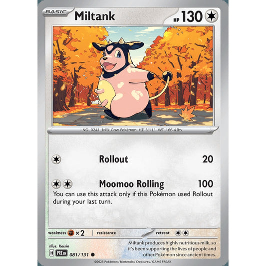 Miltank Common 081/131 Pokemon Card Game Prismatic Evolutions
