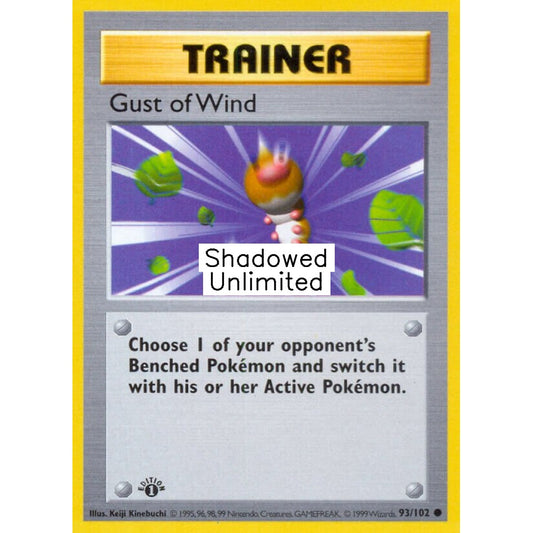 Gust of Wind Common 93/102 Pokemon Card Game Base Set