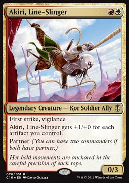 Akiri, Line-Slinger - Commander 2016 (Rare) [C16-26]