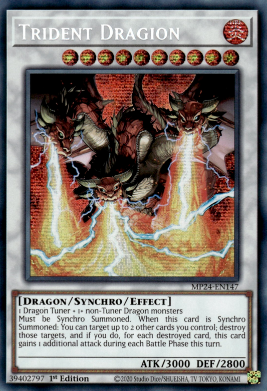 Trident Dragion LC5D-EN237 Secret Secret Rare Yu-Gi-Oh Legendary Collection 5D%27s Mega Pack in Art