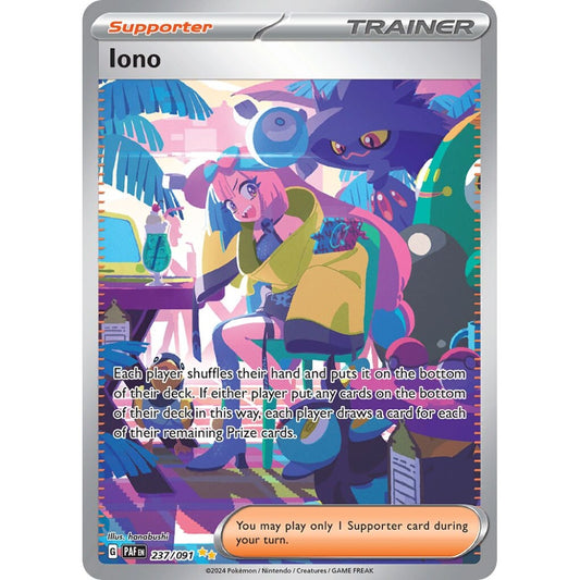 Iono Special Illustration Rare 237/091 Pokemon Card Game Paldean Fates